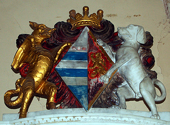Crest on the tomb of Lady Elizabeth Talbot August 2011